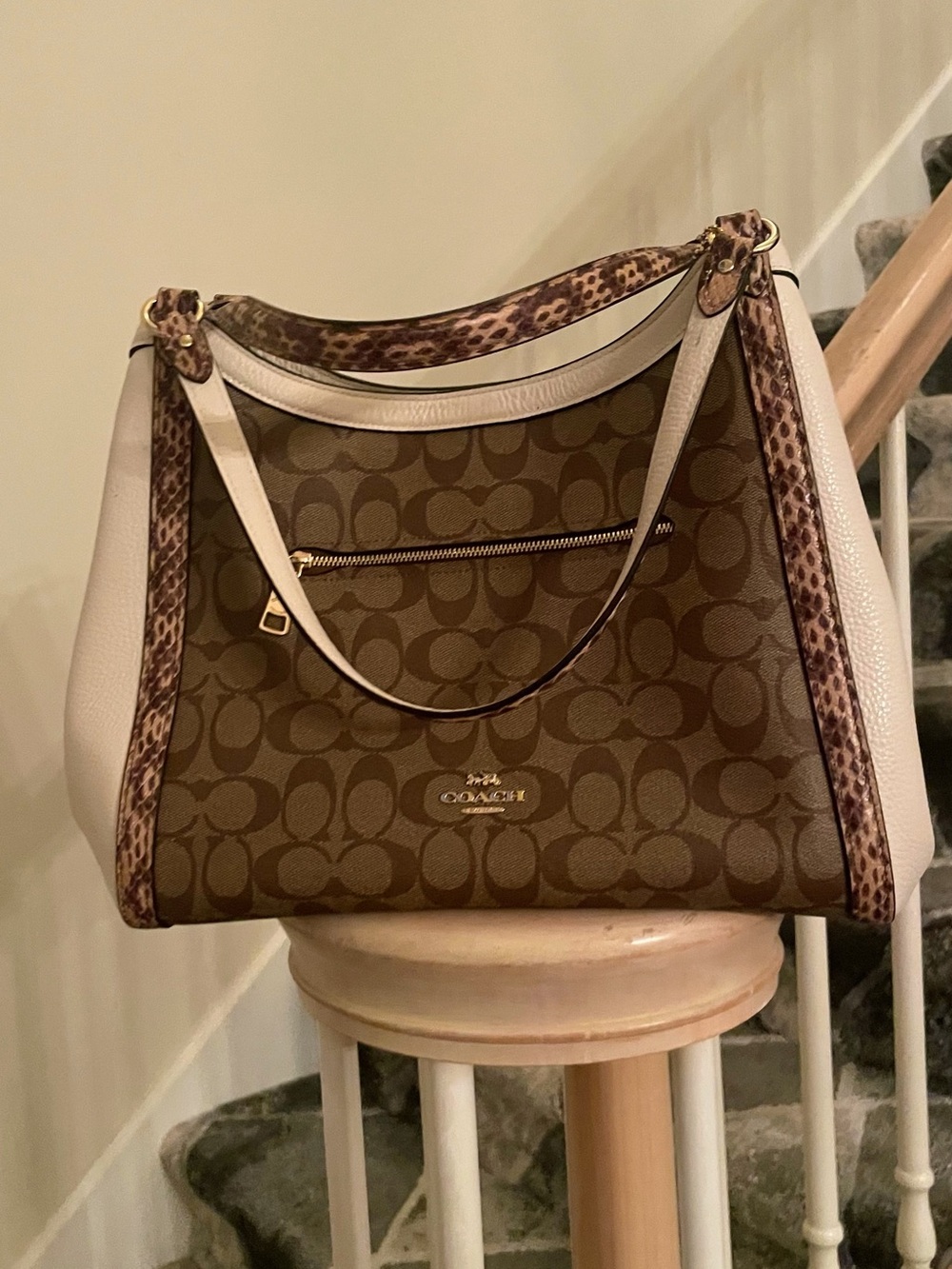 Coach Kristy Colorblock Leather shoulder